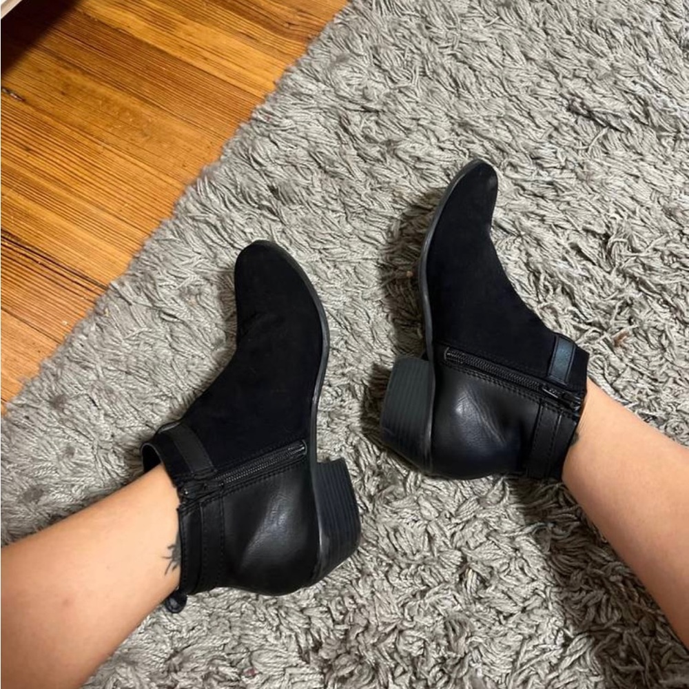 Women’s Black Velvet Booties